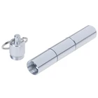 Футляр для таблеток в форме капсулы, алюминиевый чехол для таблеток, брелок, карманный уличный контейнер для таблеток, контейнер для деликатных лекарств, 4 ячейки, 1 шт.