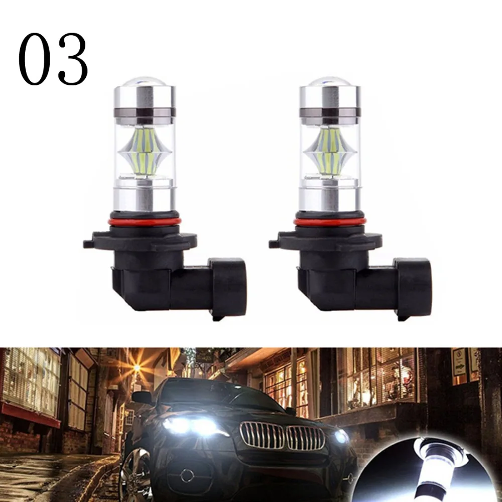 

9006 HB4 H4 H11 H16 LED Bulbs 1800LM Car Fog Light Driving Lamp Day Runnight Light Car Light Source 12V-24V 100W 6000K White