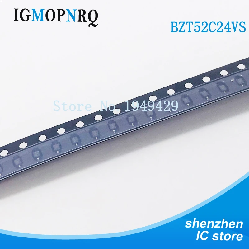 100 шт. SMD стабилитрон 24 В SOD-323 0805 0 25 Вт диод BZT52C24VS MM3Z24V WO | Электронные компоненты и