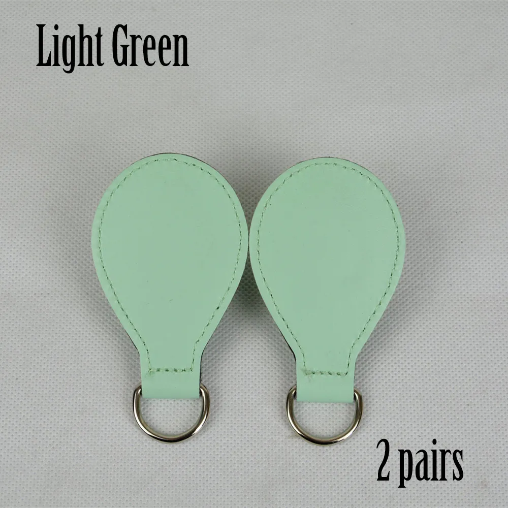 light green Tanqu 2 пары 4 шт. ПУ капля для O сумка Obasket падение конец ручки крепления DIY женская сумка - Цвет: light green