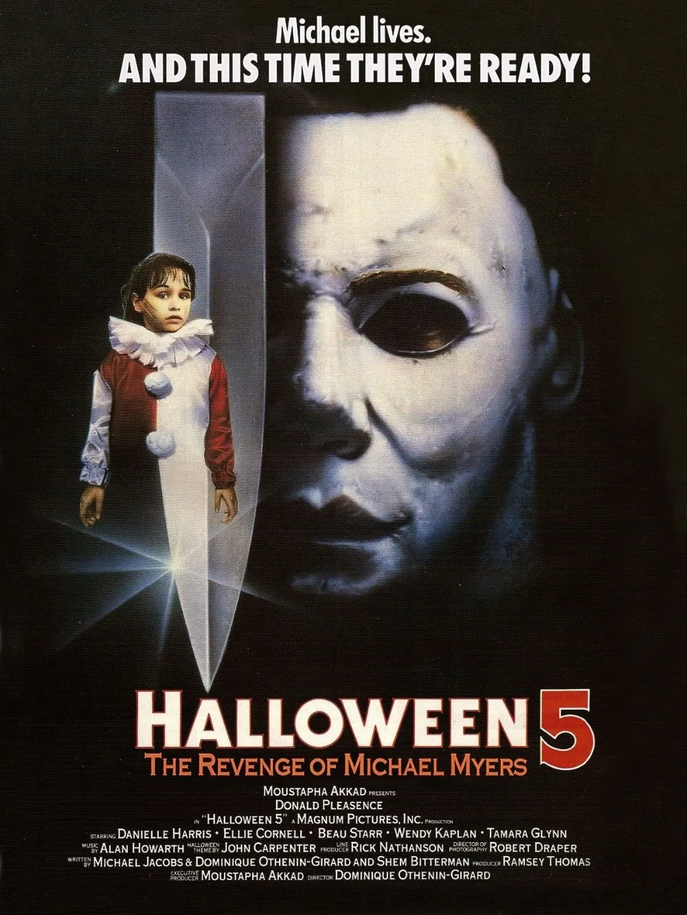 Halloween 5: The Revenge of Michael Myers 1989 SILK POSTER Decorative painting 24x36inch | Дом и сад