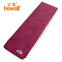 6 5cm thick hewolf suede automatic inflatable cushion moisture proof mattress outdoor camping tent mat nap mat with copper mouth