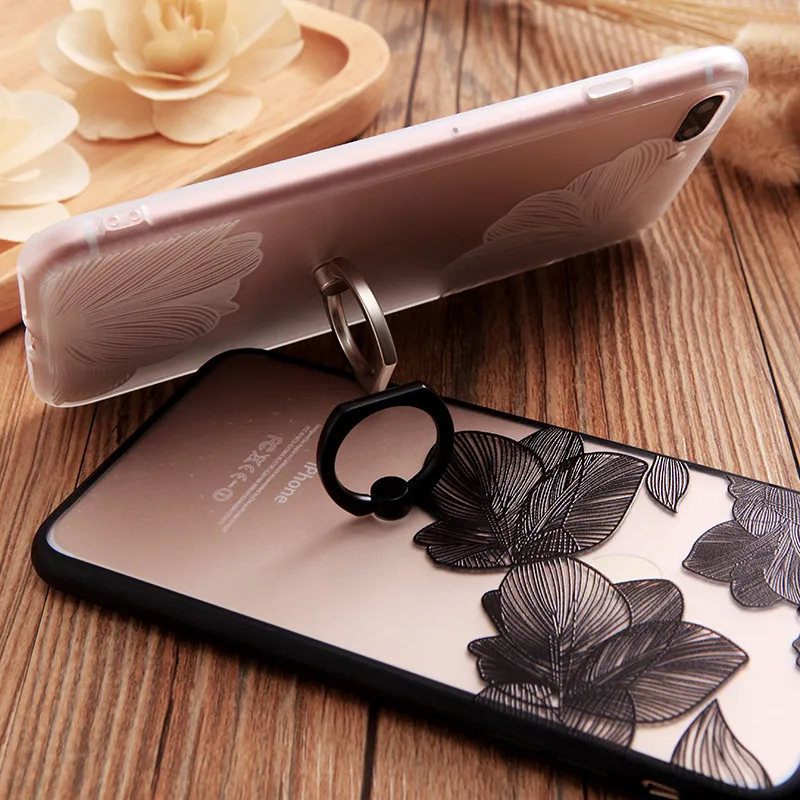 Люкс Ретро Цветок Case Для Коке iphone 7 For 6 s плюс splus Кружева Металлическое Кольцо