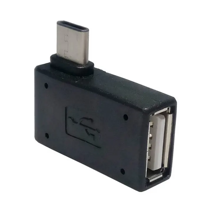 Адаптер OTG для Macbook и Chromebook с правой левой стороны под углом 90 градусов Type C на USB 2