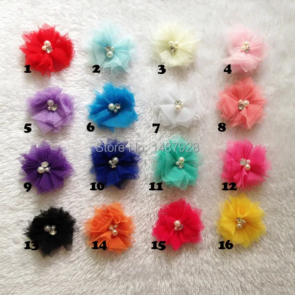 

wholesale children's sweet yarn flower hair band Headwear can be equipped Fashion Yarn flowers A173