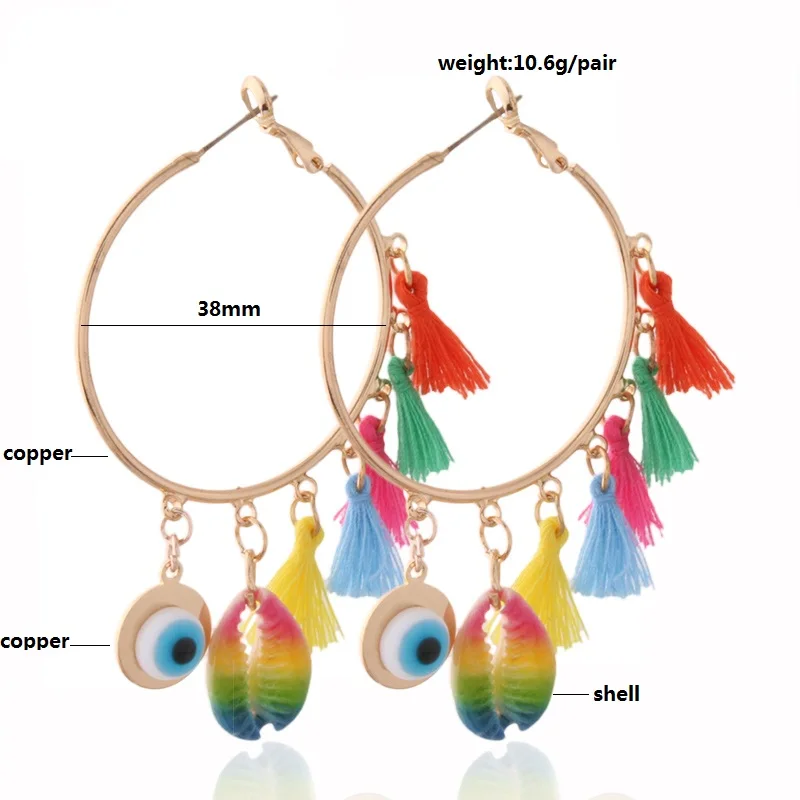 Женские серьги с кисточками NeeFu WoFu большие длинные серьги-подвески цветочным