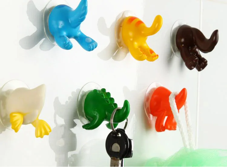 2017 новые декоративные Мультяшные животные хвост крюк смешные формы настенные