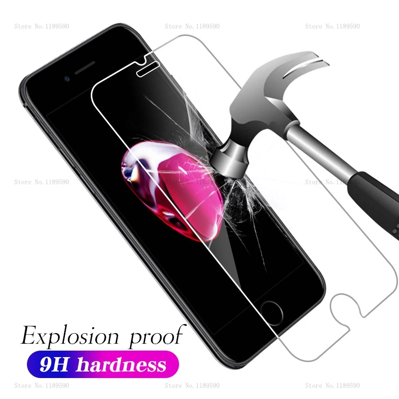 2 шт./упаковка защитное закаленное стекло для iPhone 5 6 7 8 Plus X 2.5D 9H | Мобильные