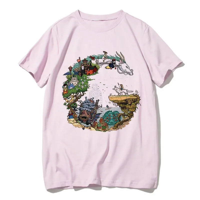 20 Totoro Shirt Women Men Studio Ghibli Miyazaki Hayao Anime Spirit Away T Shirt Men Women Japanese Anime Cartoon Clothes T-Shirt - Цвет: 20