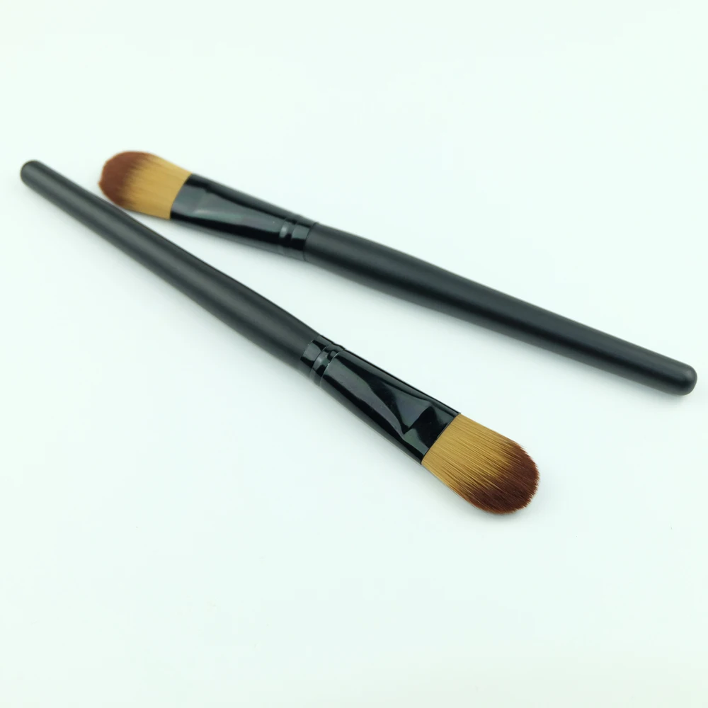 Черные кисти для макияжа 1 шт. кисть нанесения пудры крема с деревянной ручкой