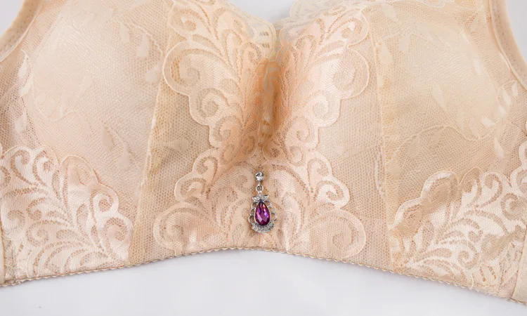 Элегантный Цветочный Собрать Регулируемый Сексуальный Кружевной Бюстгальтер