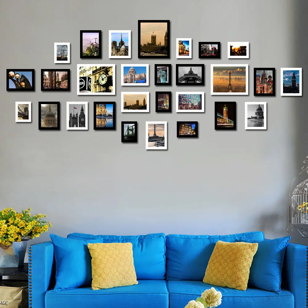 28 Pcs Nordic Style Photo Frame For Wall Art Picture Cheap Frames Set for Living Room Sofa background | Дом и сад