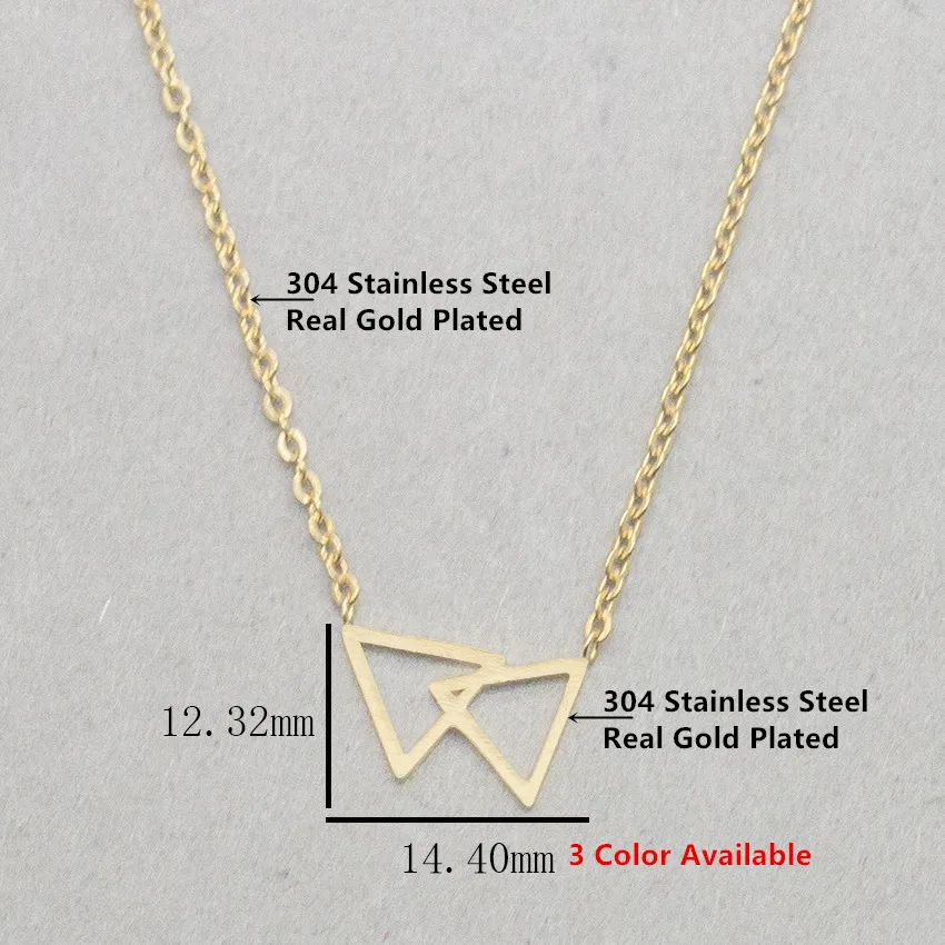 Великолепная сказка двойной Треугольники ожерелье Цепочки и ожерелья цепь Bijoux