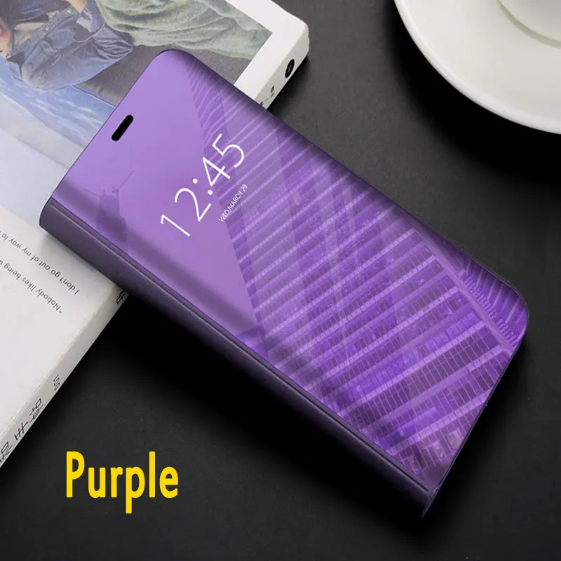 Зеркало Smart Case для huawei P30 pro Honor 8X Чехол Флип роскошные кожаные Бизнес чехол Y9 2018
