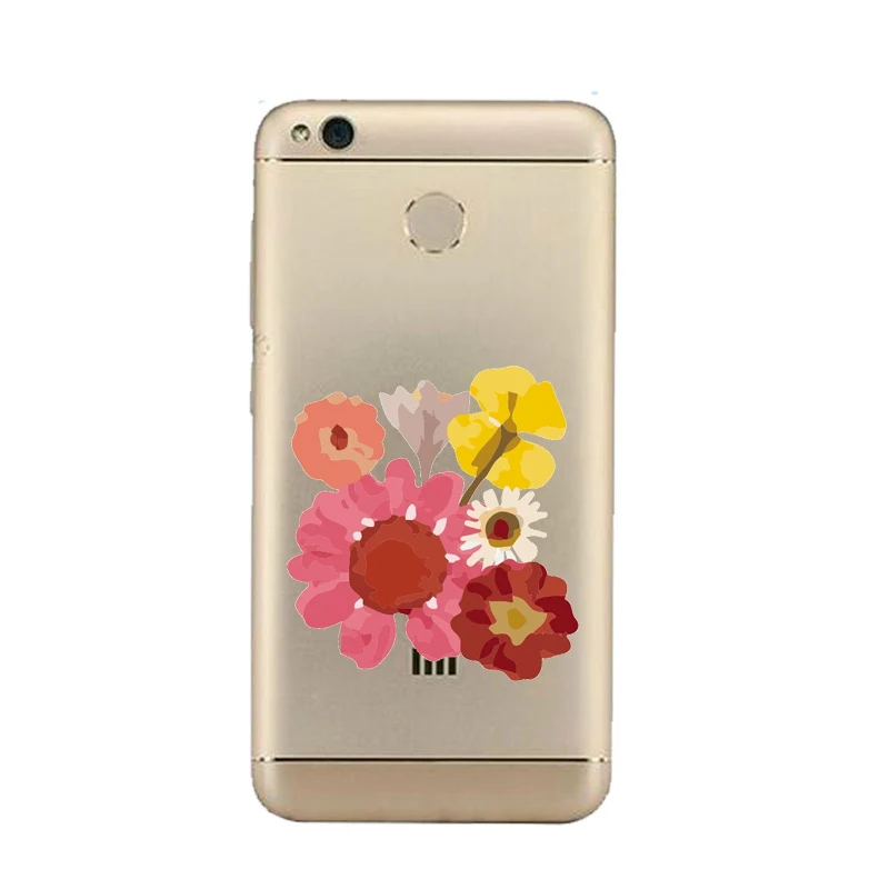 Мягкий прозрачный ТПУ чехол Windbell для телефона xiaomi redmi 4x 4a note5a note4x 5S mi6 note3 Flora