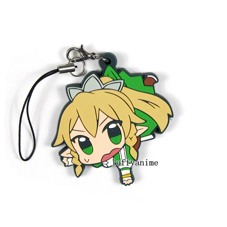 Меч искусство онлайн резиновая подвеска талисман SAO Kirigaya Kazuto Kirito Leafa Lisbeth Yuuki Asuna
