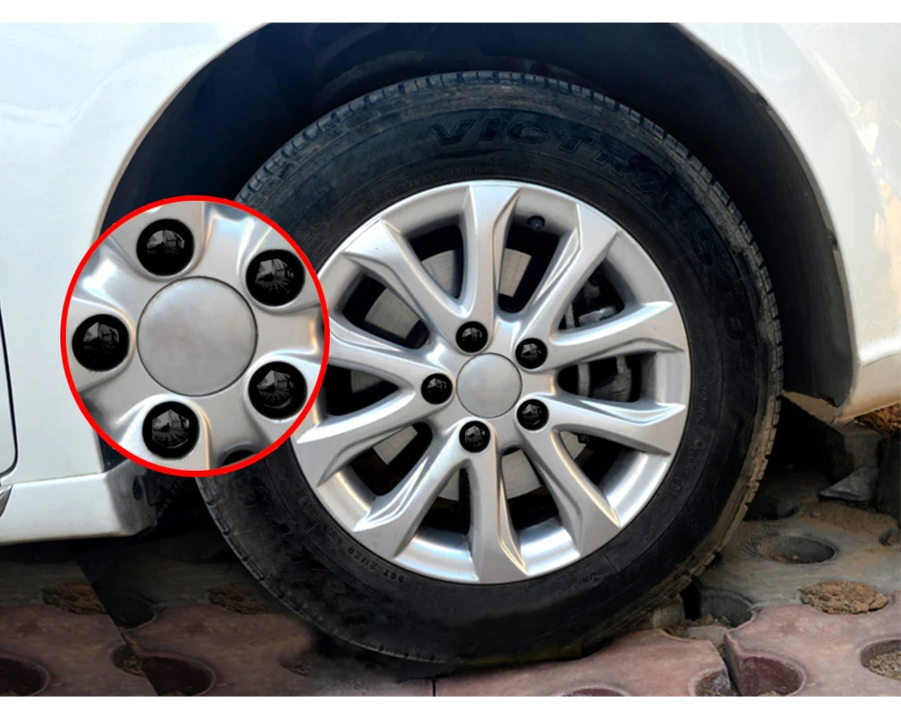 Универсальный 20 штук 17/19 мм колеса автомобиля хром гайка крышки болт с