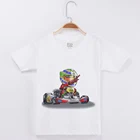 Новое поступление, Детская футболка, белая фотокартинка, детские футболки с рисунком гоночного автомобиля, модные хлопковые топы с коротким рукавом, футболки