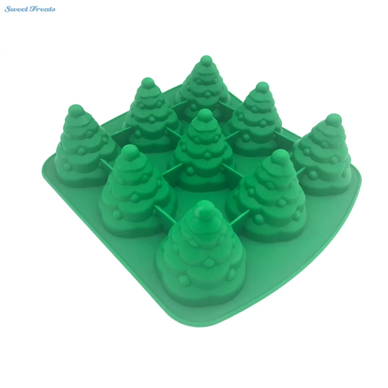 Подсластители 3D Рождественская елка помадка торт Хлеб украшения Сахар ремесло