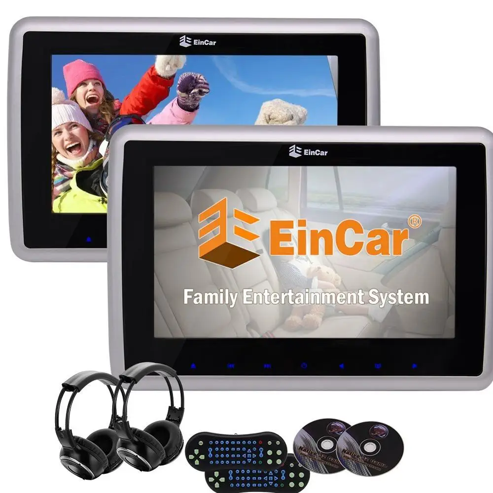 Eincar 2 шт. ПК автомобиля подголовник широкий ЖК дисплей Экран dvd плеер Поддержка USB