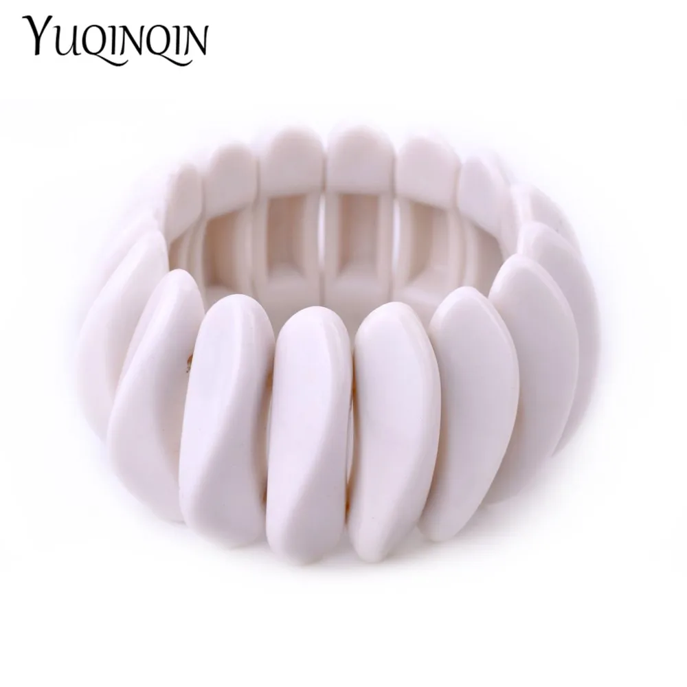 Женский широкий Браслет манжета из акрила цвет в ассортименте|Плетеные браслеты|