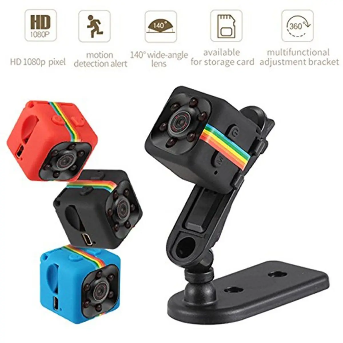 SQ11 HD 1080P TF карта Mini Car DV DVR камера видеорегистратор ИК Ночное Видение|Камеры