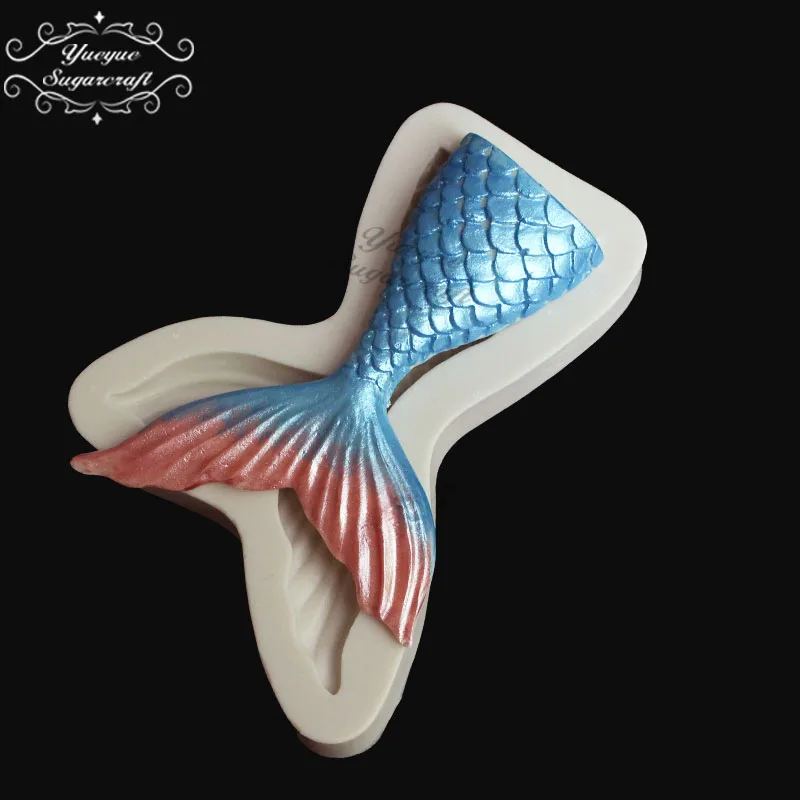 Yueyue Sugarcraft Sea/силиконовая форма в виде хвоста русалки помадная инструменты для