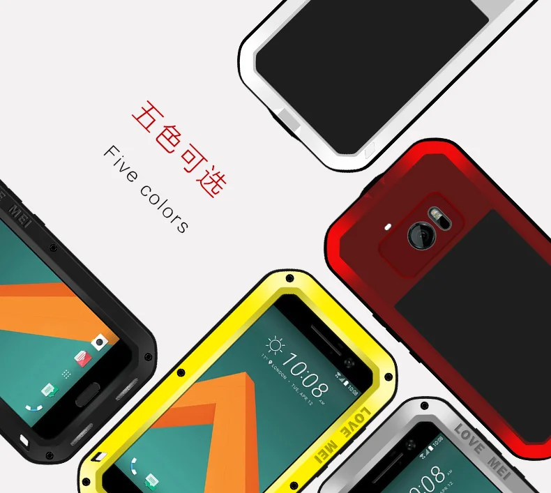 Love Mei для htc One M10 M9 M8 A9 E8 металлический защитный противоударный чехол для htc U11 U12 Plus чехол алюминиевый водонепроницаемый чехол для htc M10