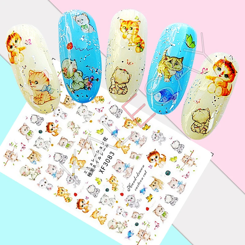 Новый модный маникюрный дизайн для стикеры 3d на ногти nail art наклейки ногтей с