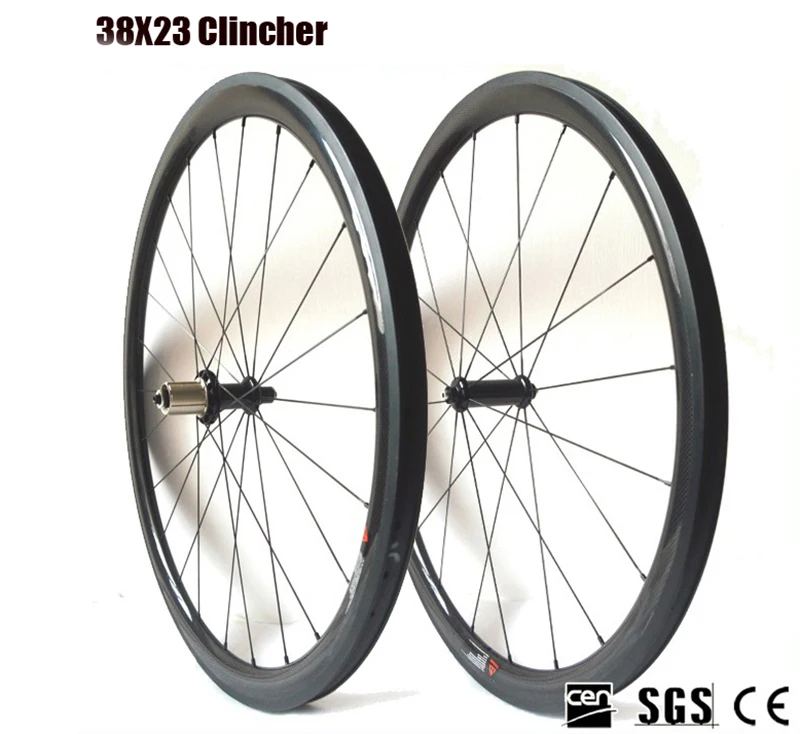 Road Bicycle Straight Pull Power Way R36 Hub 38mm 50mm Depth Profile clincher tubular Wheelset Carbon wheels |