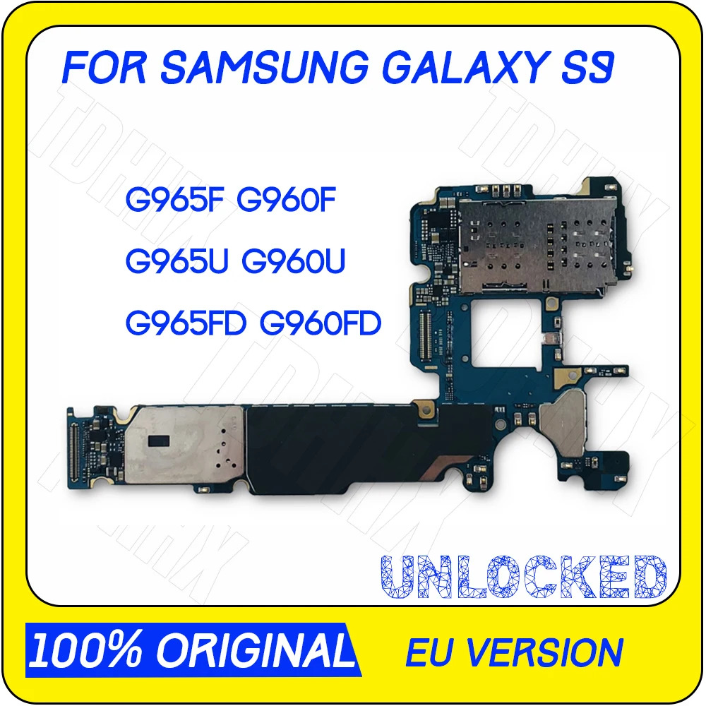 100% оригинальная материнская плата для разблокировки Samsung Galaxy S9 PLUS G965F G960F G965U G960U