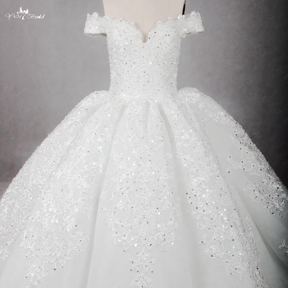 RSW1142 импортное китайское бальное платье с открытыми плечами Vestido De Noiva свадебное