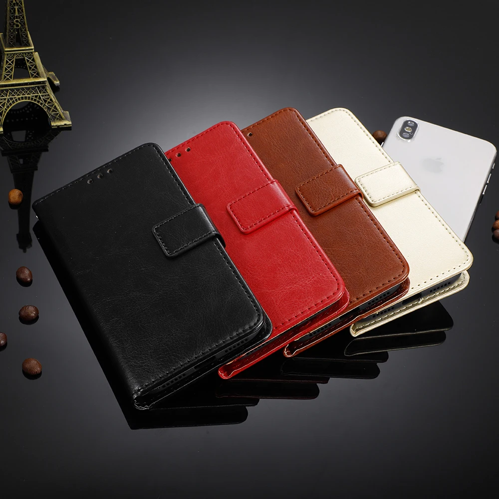 

For Vivo Y17 V1902 Case vivo Y 17 15 Retro Wallet Flip Style Glossy Skin PU Leather Back Cover For Vivo Y15 VIVO Y17 Phone Cases