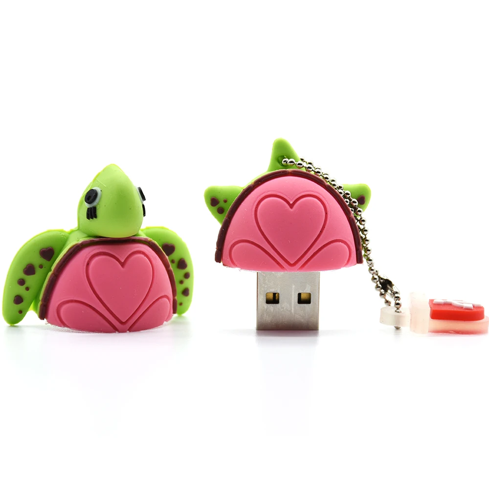 Морские животные Черепаха USB флэш накопитель 4 ГБ 8 16 32 64 мультяшный в форме