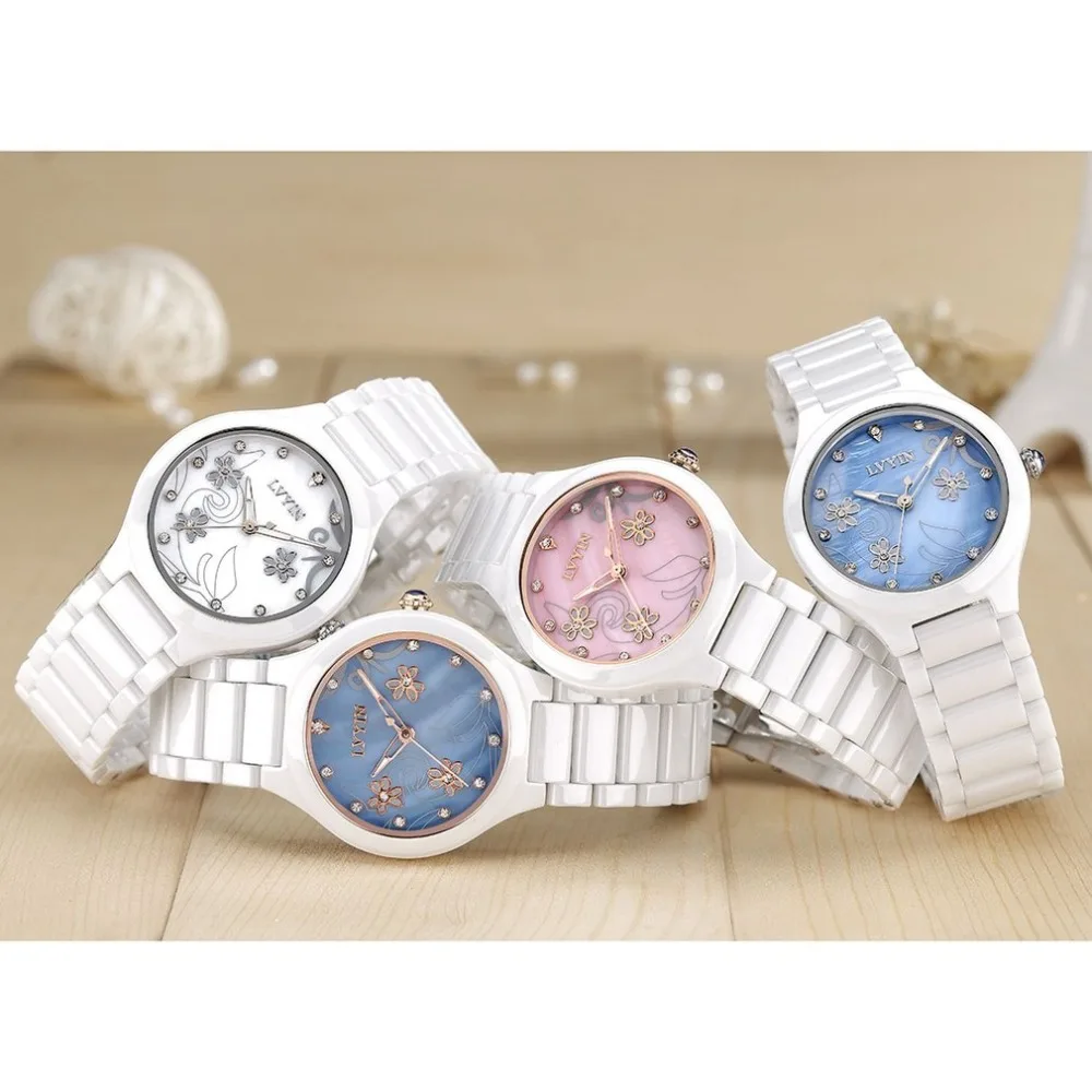 

Lvyin Ceramic Watch Waterproof Casual Ladies Quartz Watch Watches Wrist Simple Precision Watches Gift Present 6828 Dropshipping