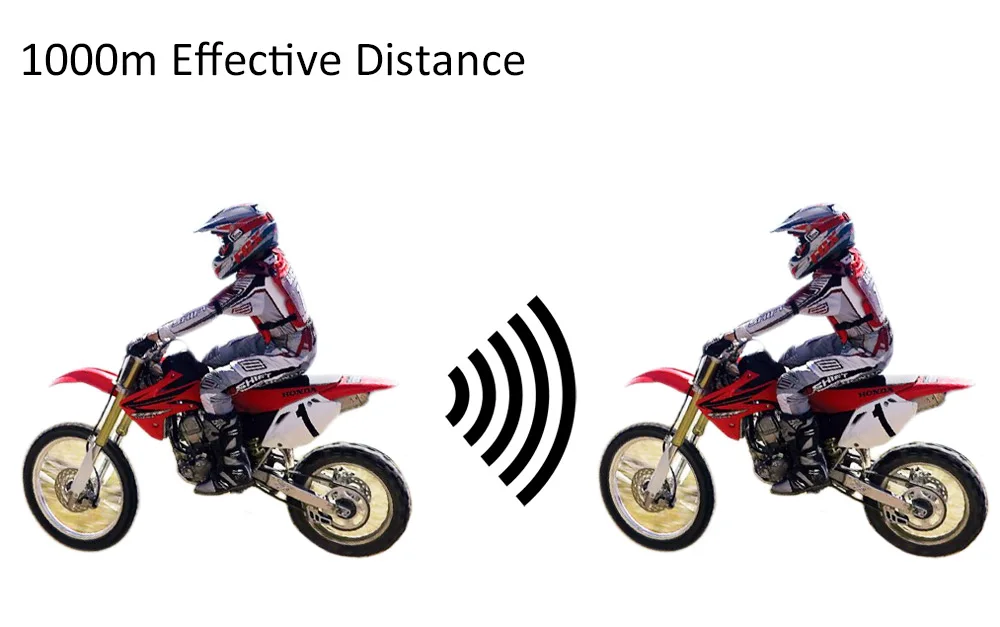 Мотоциклетный шлем Bluetooth Интерком Комплект Беспроводной BT 1000 м 6 гонщиков