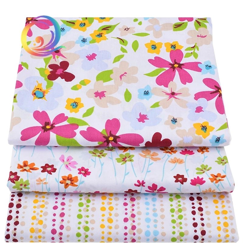 Саржевая хлопчатобумажная ткань с принтом для сделай сам квилтинга шитья/ткань