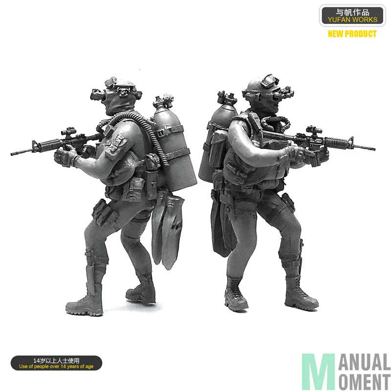 Миниатюрный 1/35 US Navy Seal Commando вода Ghost Frogman индивидуальный Солдат Смола Модель Набор