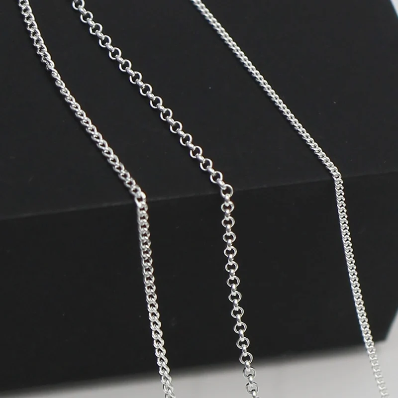 

Beadsnice 925 sterling silver 1.5mm curb chain jewelry accessory necklace making for her ID36389