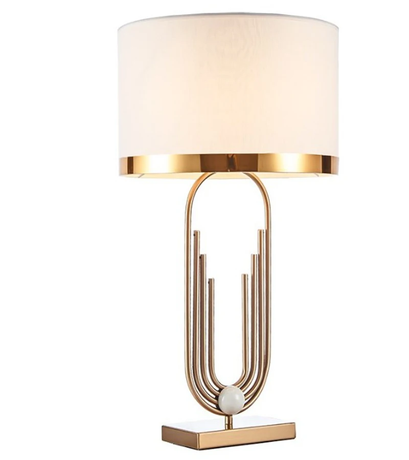 

American style retro light luxury metal desk lamp Nordic simple design creative living room bedroom study desk lamp