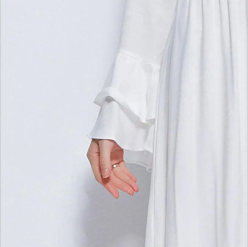 Женское элегантное белое платье из хлопка с длинным рукавом|plus nightgown|sleeping dresswhite