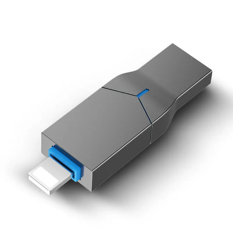 USB флеш-накопитель, 32 ГБ, Lightning/USB 3,0, флеш-накопитель, 32 ГБ, 64 ГБ, металлический USB флеш-накопитель, 128 ГБ, для iPhone Xs X 8, 7, 6, iPad, usb флешка
