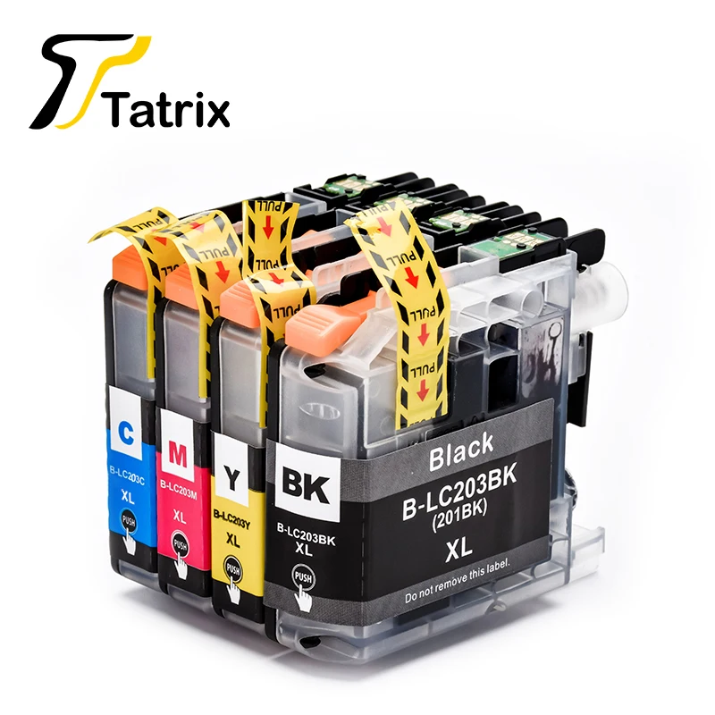 Картридж с чернилами татрикс LC201 LC203 4PK для принтера Brother MFC J885DW J460DW J480DW J485DW J680DW