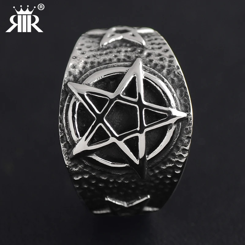 RIR новый магазин ретро кольцо из нержавеющей стали Wicca высокое качество