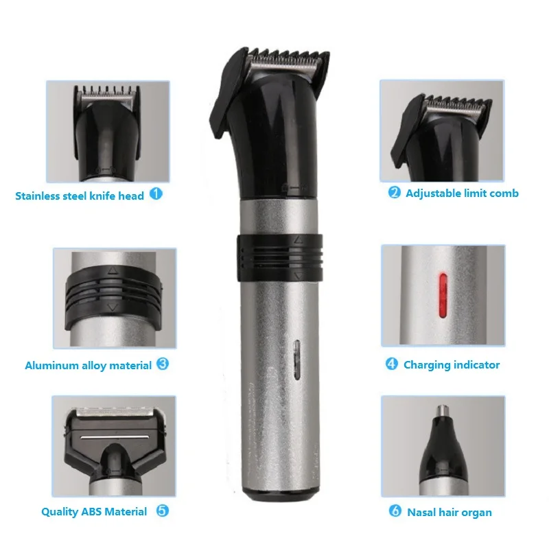 Kemei KM-1210 Electric Shaver 3 In 1 Multifunctional Reciprocating Razor Barber Nose Trimmer Device Men Face Shaving Machine | Бытовая