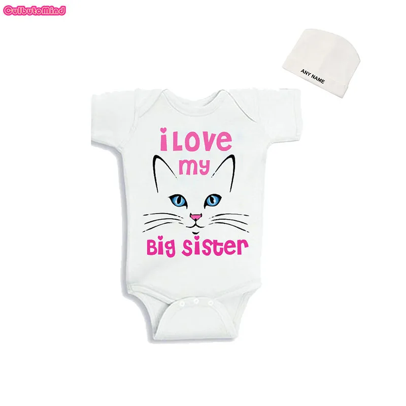 Culbutomind/Летний хлопковый костюм с короткими рукавами и надписью i Love My Big Sister Для