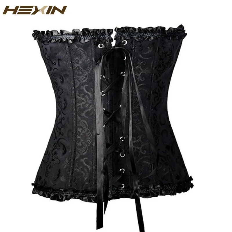 Женский корсет-бюстье HEXIN корсет из парчи с цветочным принтом со шнуровкой на