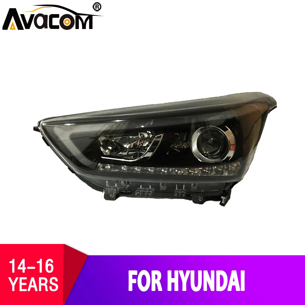 

AVACOM Car Stying LED Headlights Assembly For Hyundai IX25 2015 2016 LED Headlight Signal DRL Plug And Play Kit With Flowing