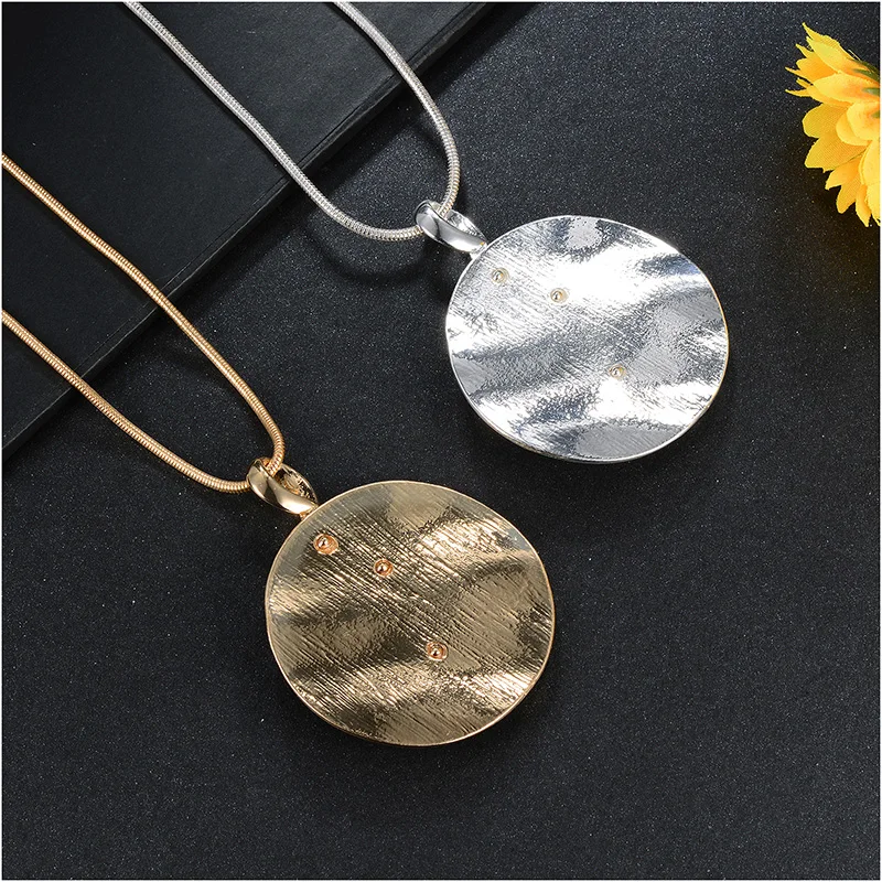 HONGYE Collier Femme Длинные ожерелья и подвески для женщин круглое массивное ожерелье