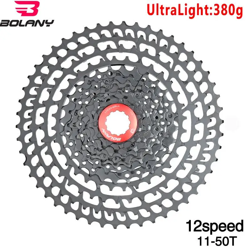 Bolany Ultraligh кассета MTB 413G 12 Скоростей 11-52T Запчасти для велосипедов K7 12V CNC алюминиевый сплав CNC велосипед свободного хода для HG Hub gx eagl - Цвет: 12S 50T